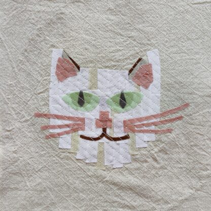 White Cat Face Kitchen Towel - Image 2